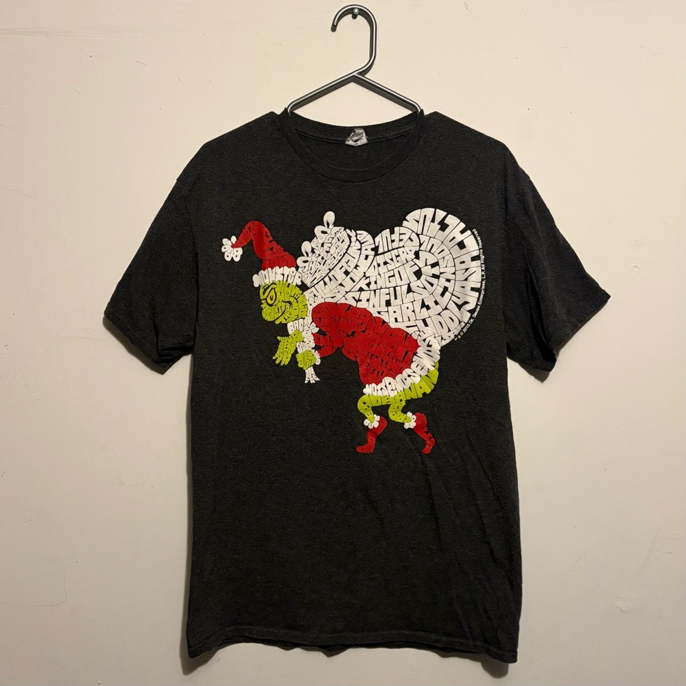2015 DR. SEUESS HOW THE GRINCH STOLE CHRISTMAS WORD GRAPHIC SHORT SLEEVE T-SHIRT